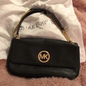 Michael Kors pebbled leather handbag in black